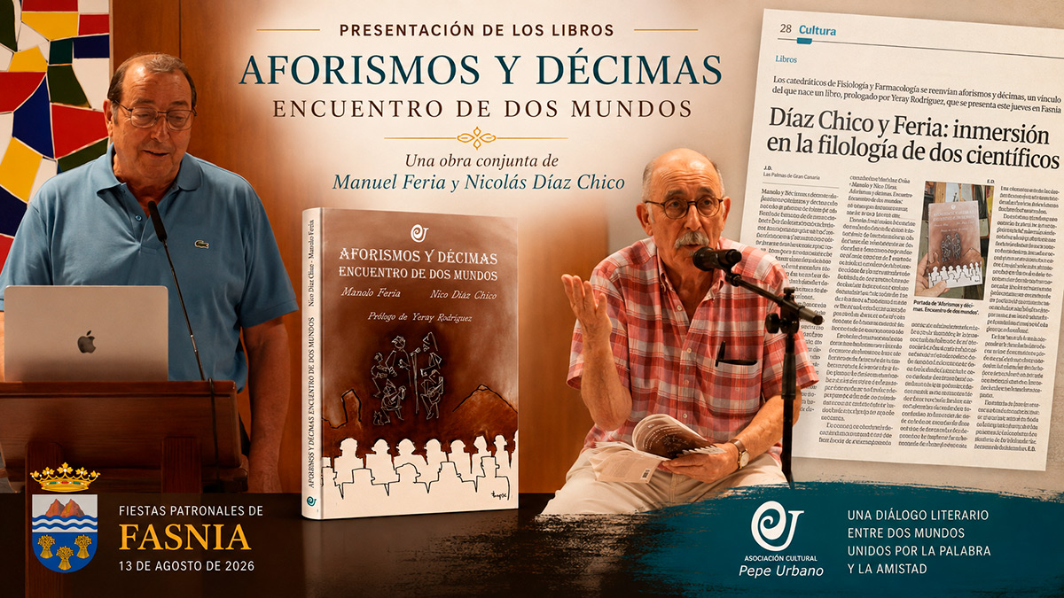 Presentación de los libros Aforismos y décimas: Encuentro de dos mundos y De Florencio a Florentín en Fasnia